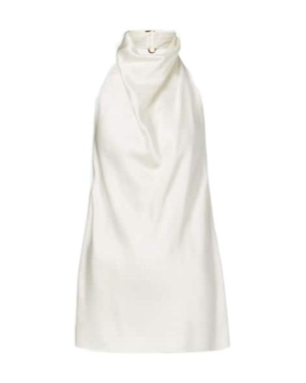 Stella McCartney White Halterneck Satin Top
