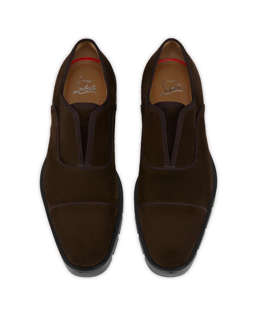 Christian Louboutin Brown Almond-Shaped Oxford Shoes for men