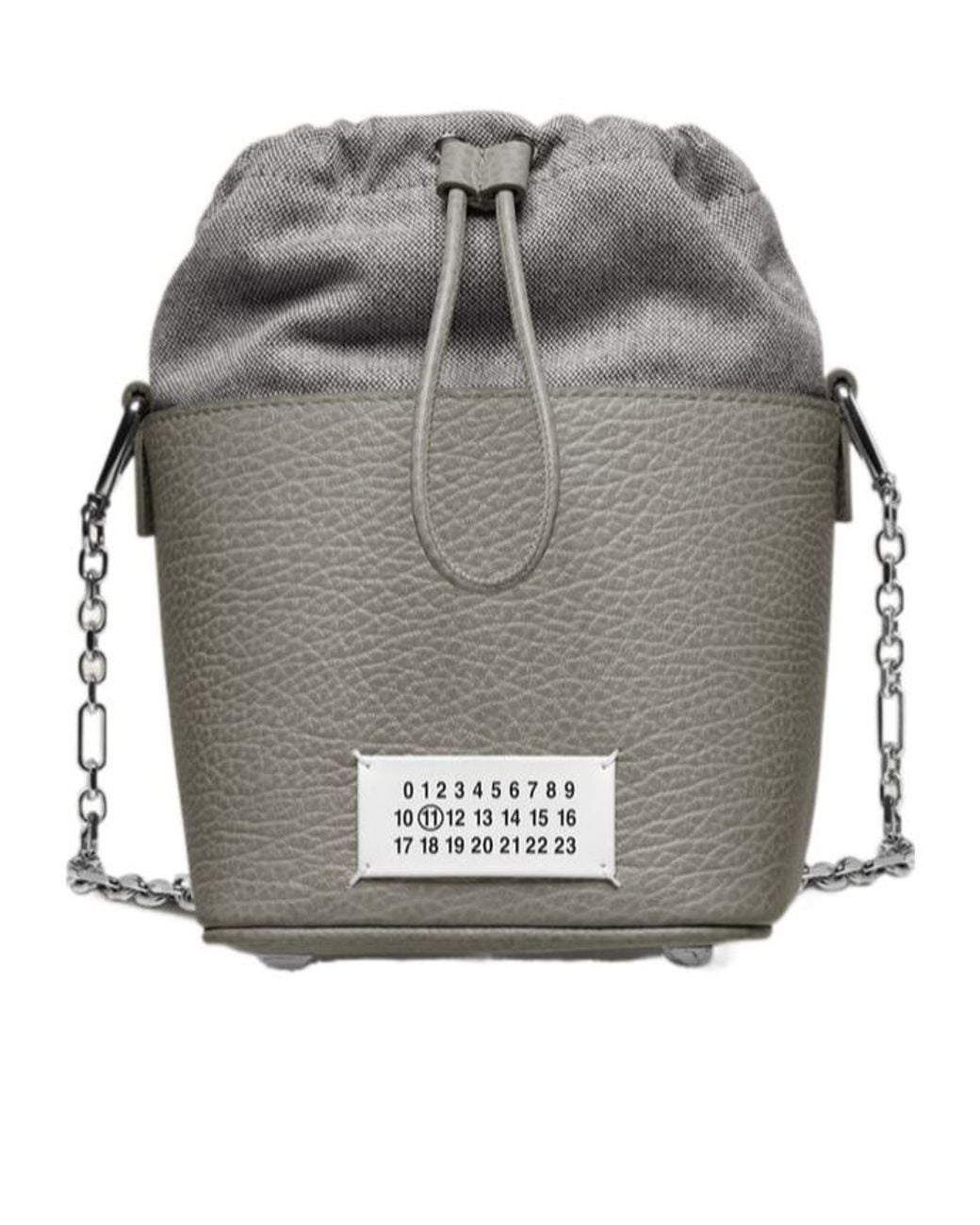 Maison Margiela Gray 5Ac Drawstring Bucket Bag