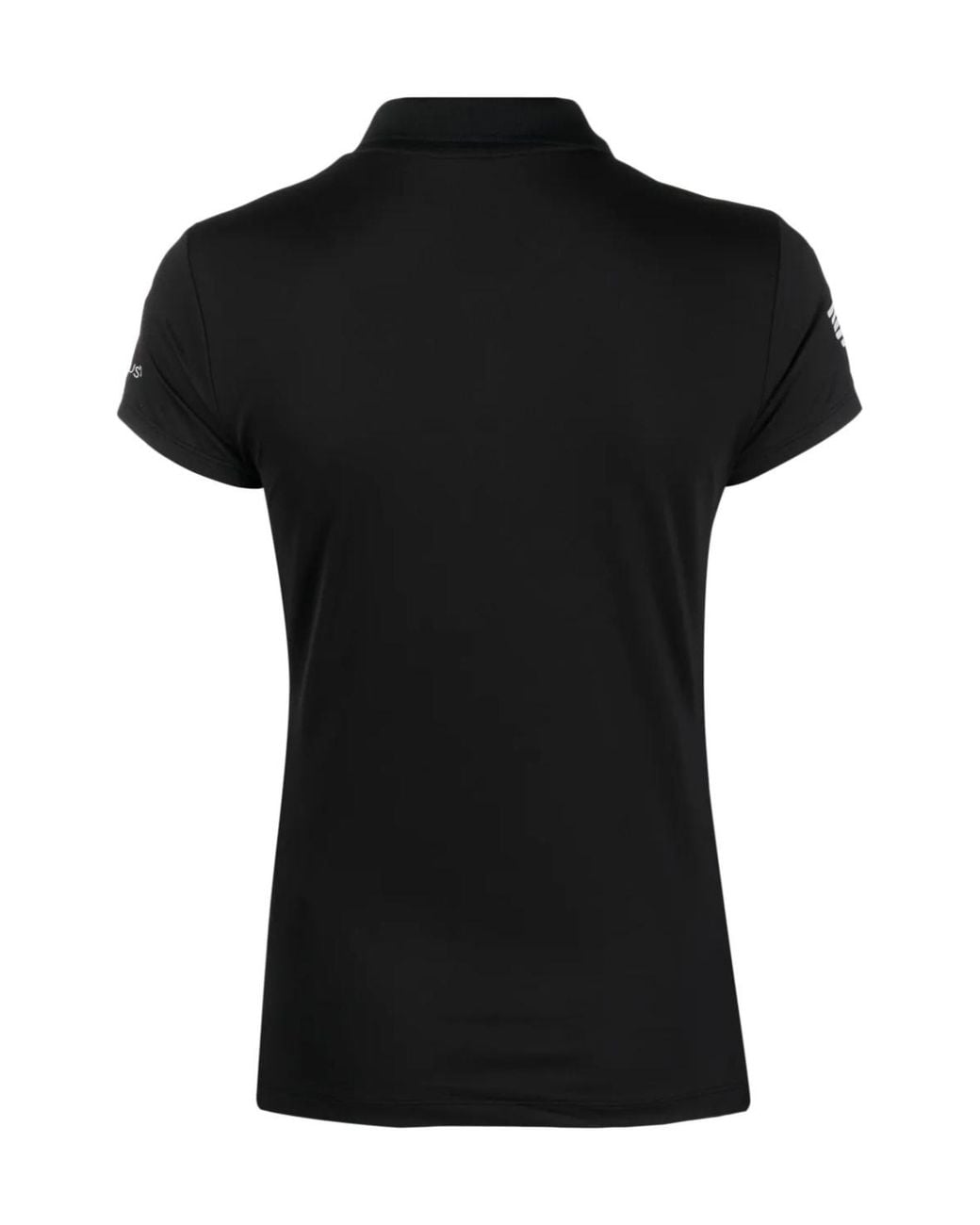 EA7 Black Logo-Print Performance Polo Shirt