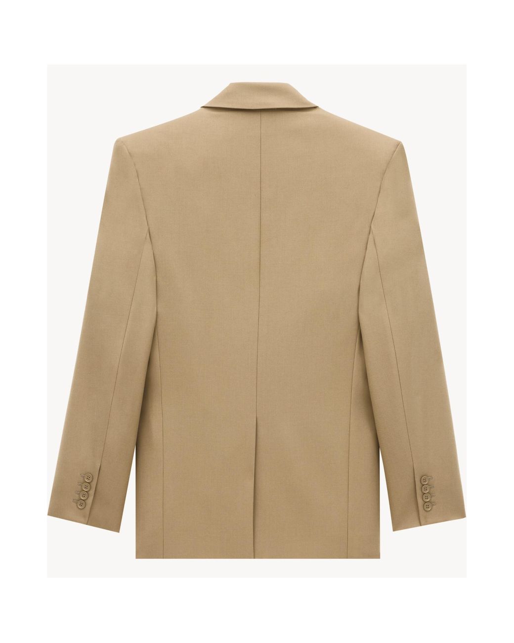 Saint Laurent Natural Single-Breasted Peaked Lapel Jacket for men