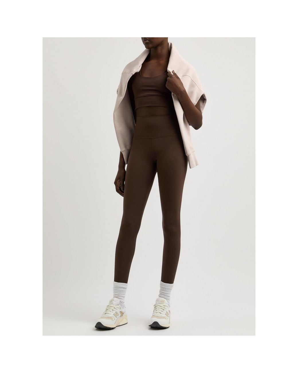 Varley Brown Stretchy Yoga Pants