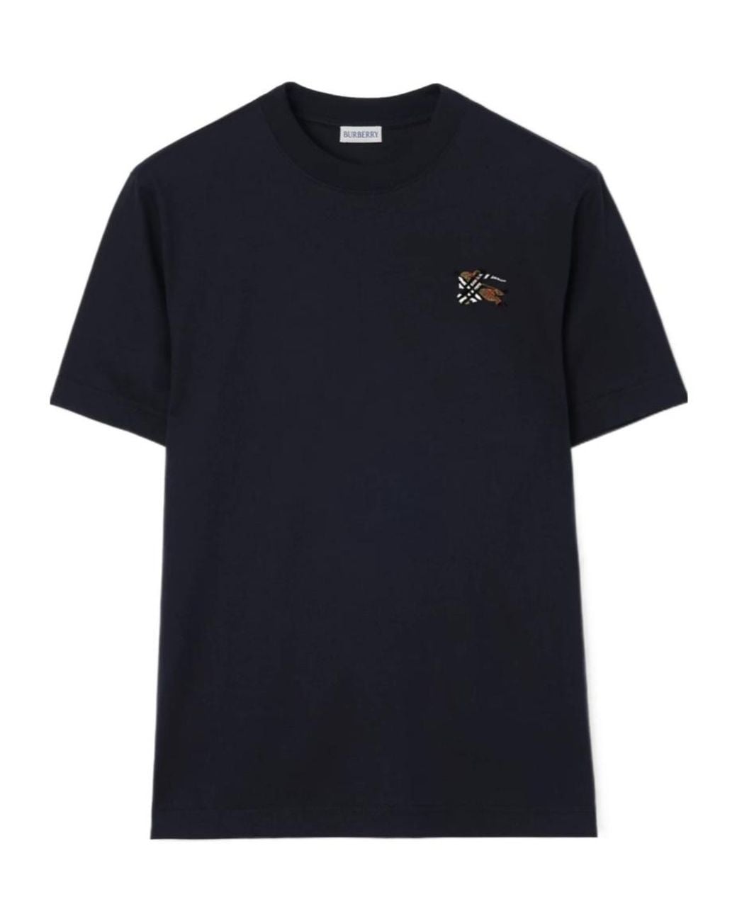 Burberry Black Logo Detailed Crewneck T-Shirt for men