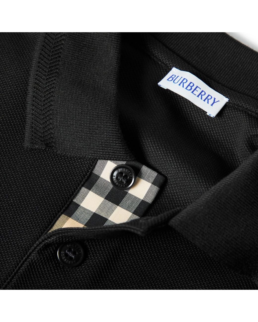 Burberry Black Short-Sleeve Polo Shirt for men