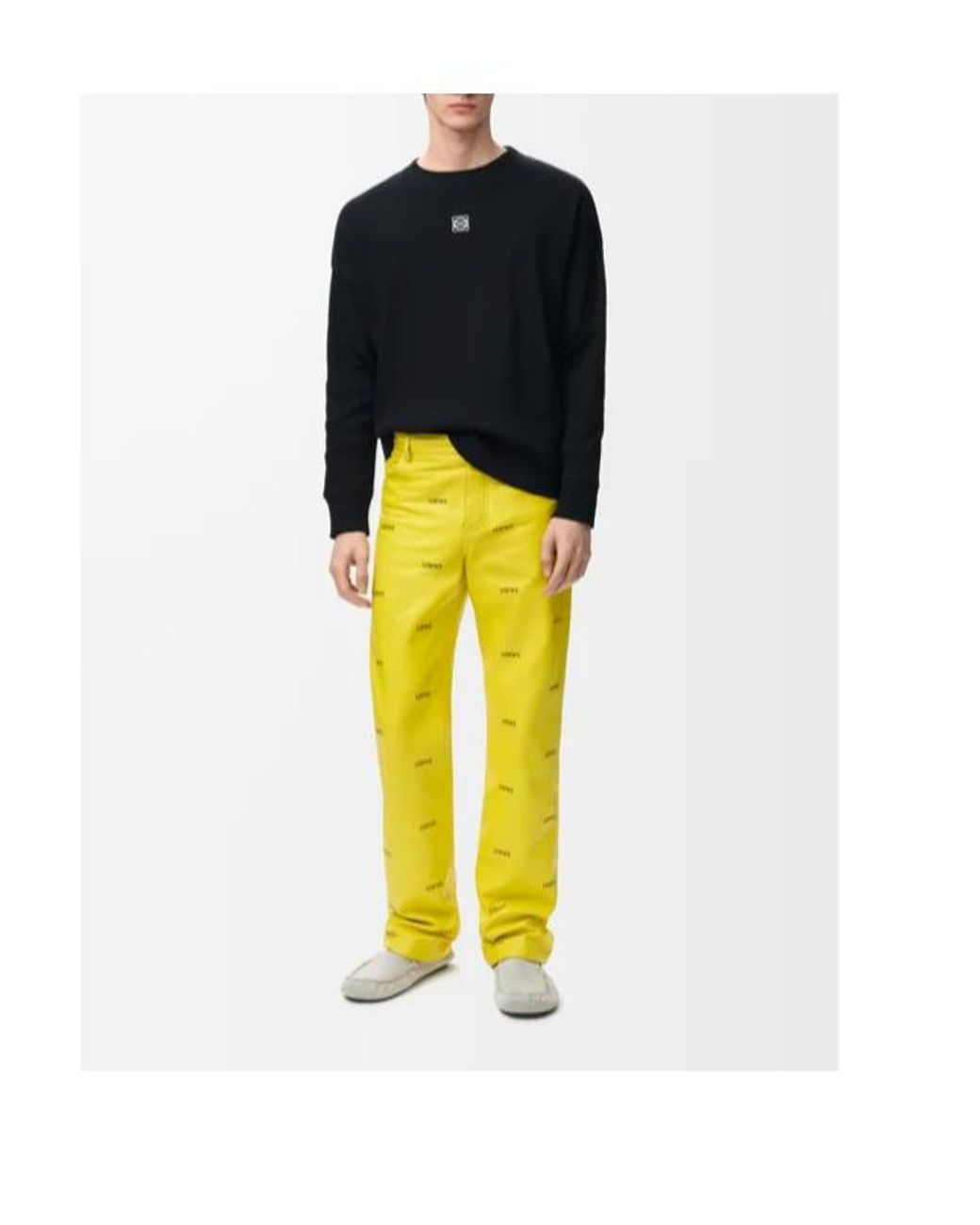 Loewe Blue Long-Sleeved Crewneck T-Shirt for men