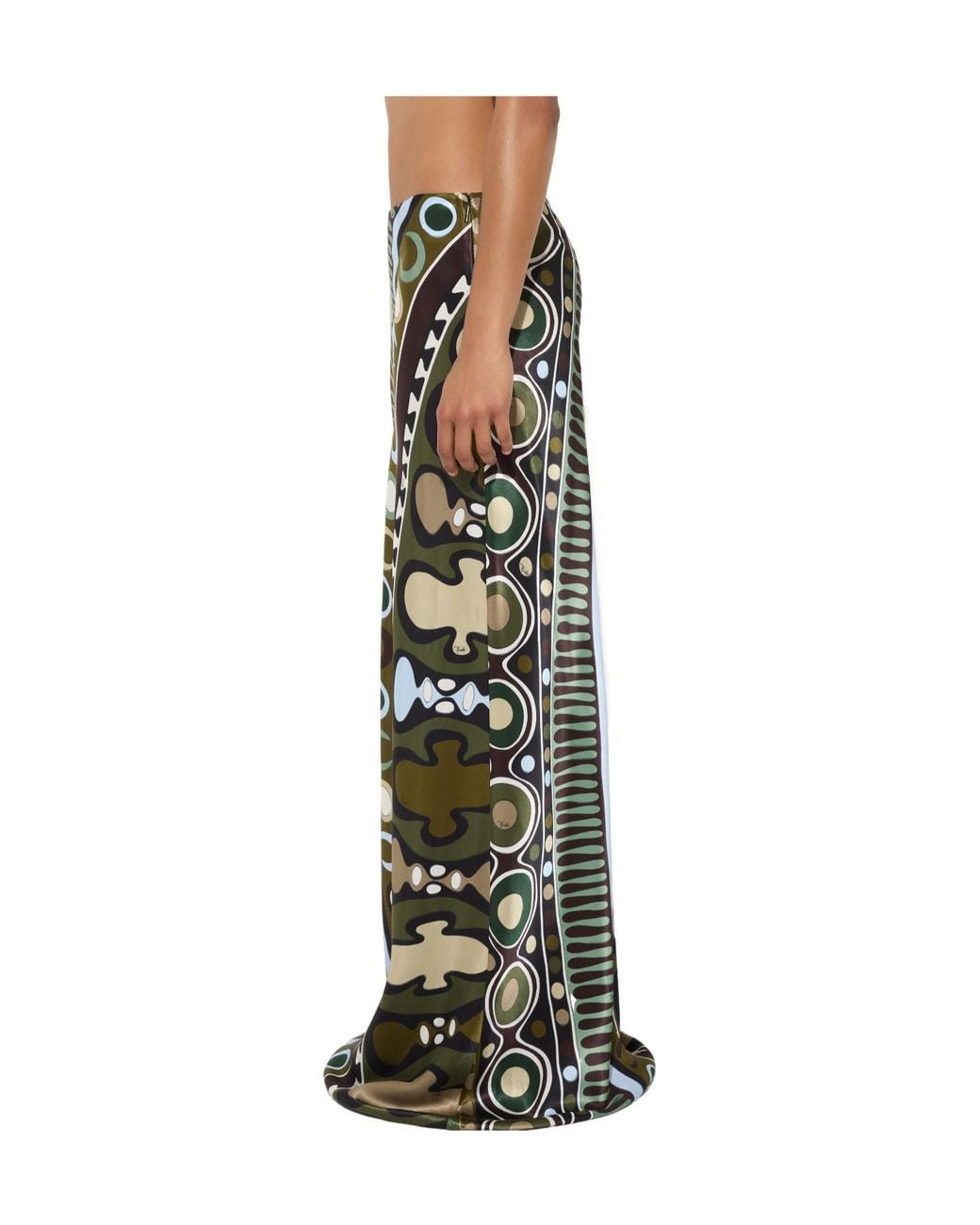 Emilio Pucci Multicolor Pucci Soleil Print Satin Skirt