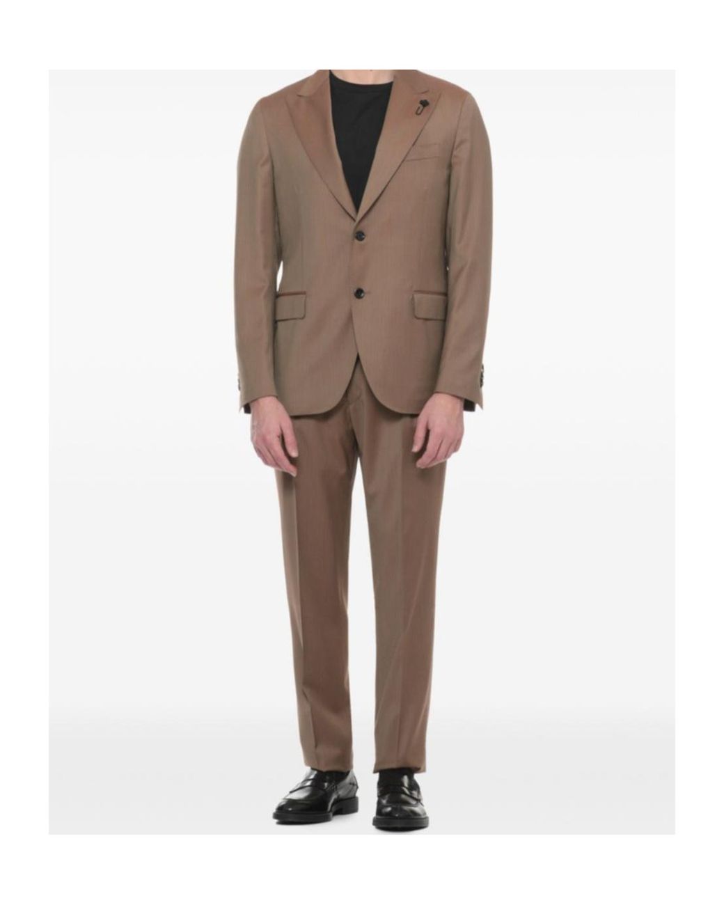 Lardini Brown Single-Breasted Tailored Suit for men