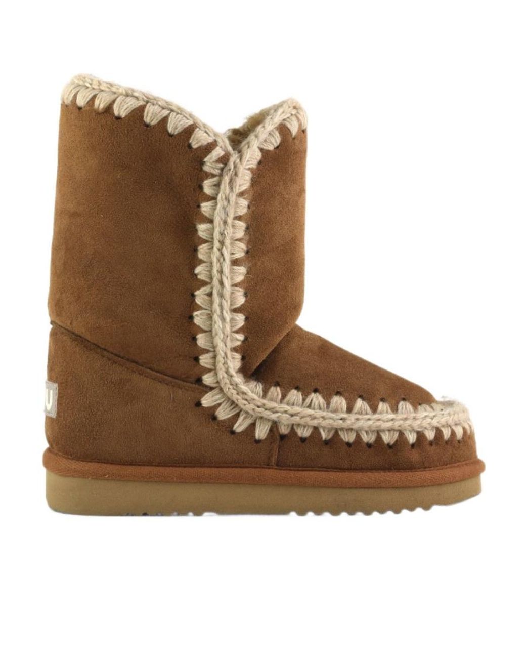 Mou Brown Eskimo 24 Round-Toe Boots
