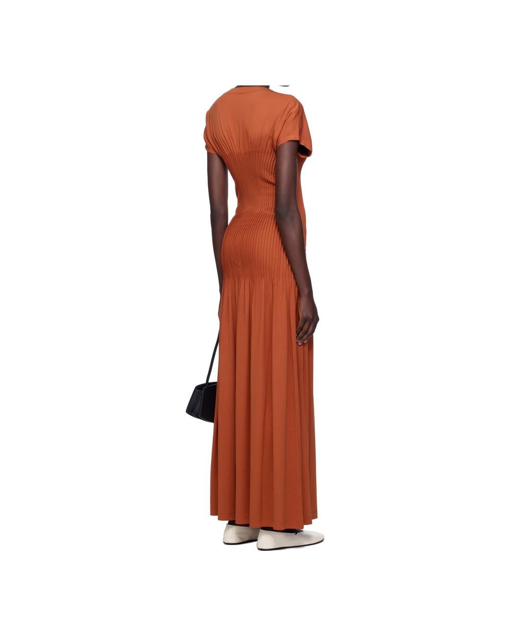 Totême Brown Short Sleeve Dress