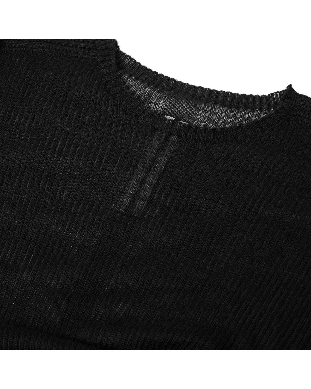 Rick Owens Gray Knitted T-Shirt for men