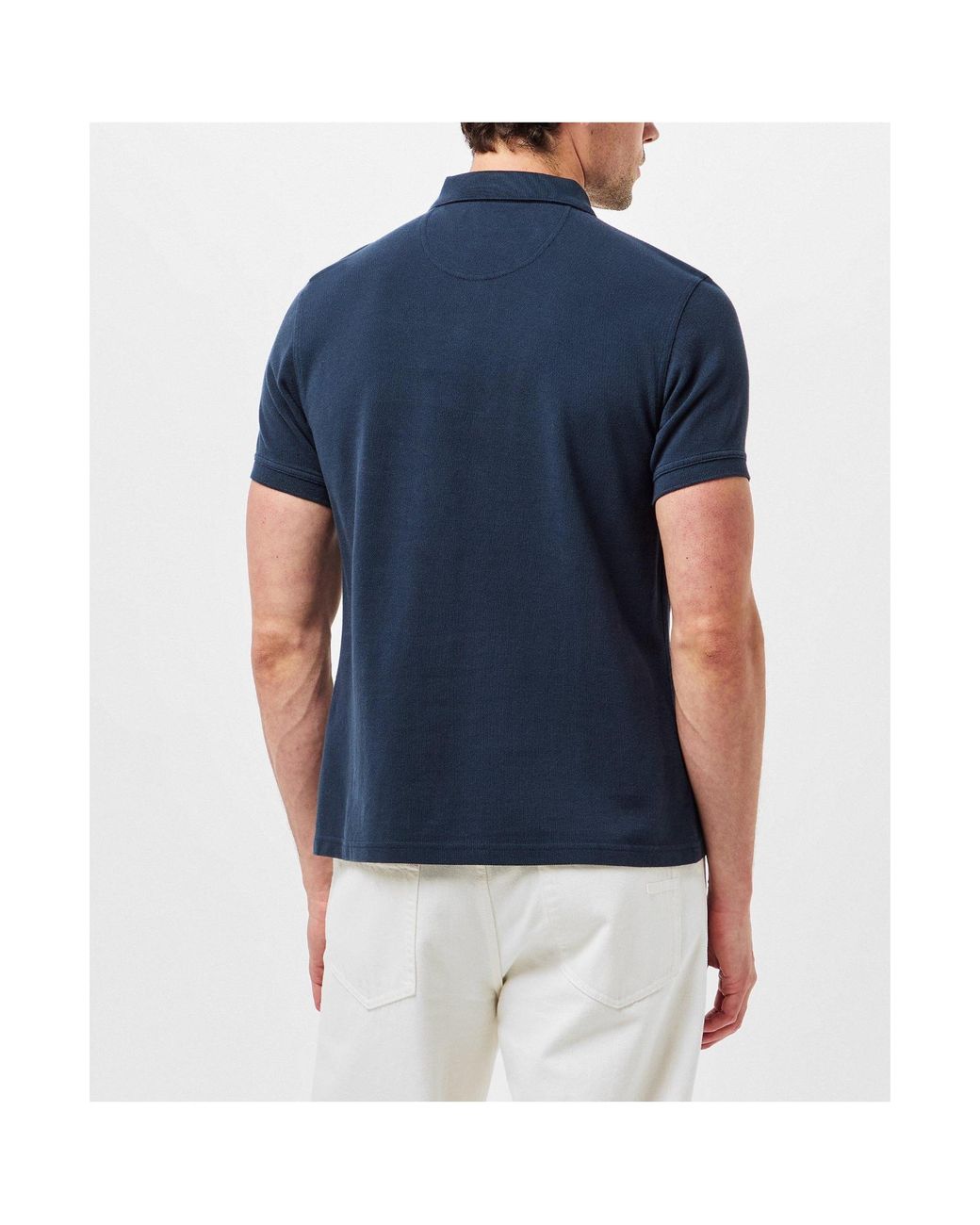 Barbour Blue Cotton Polo Shirt for men