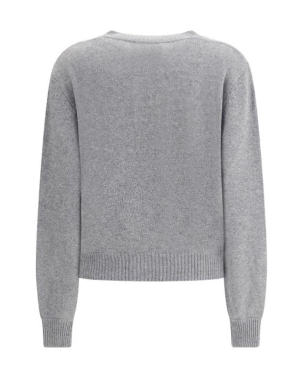 Marni Gray Logo Patch Buttoned Cardigan