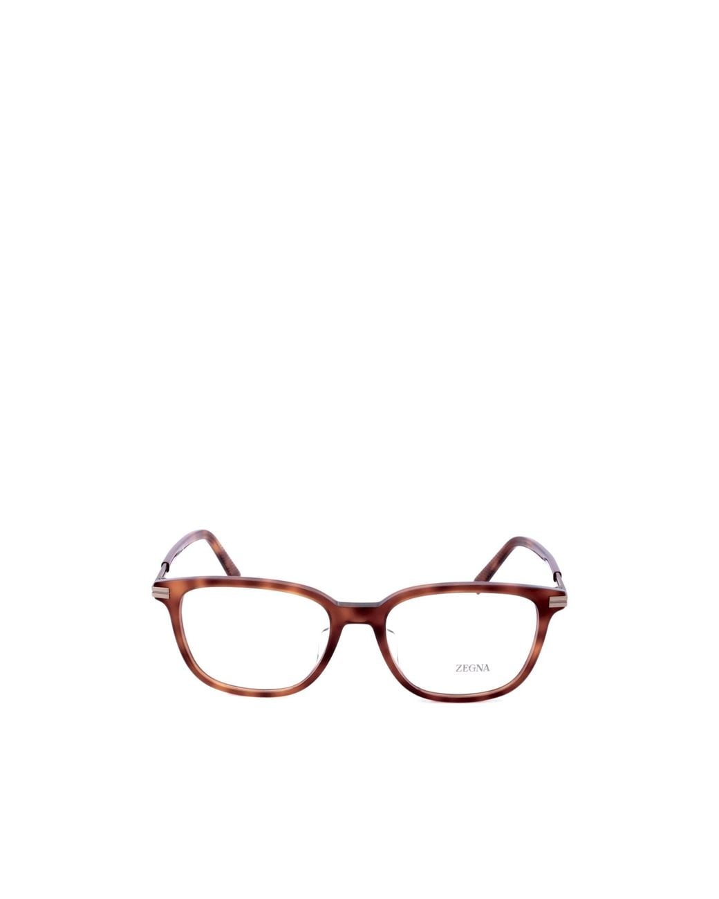 Zegna White Rectangular Glasses And Frames for men
