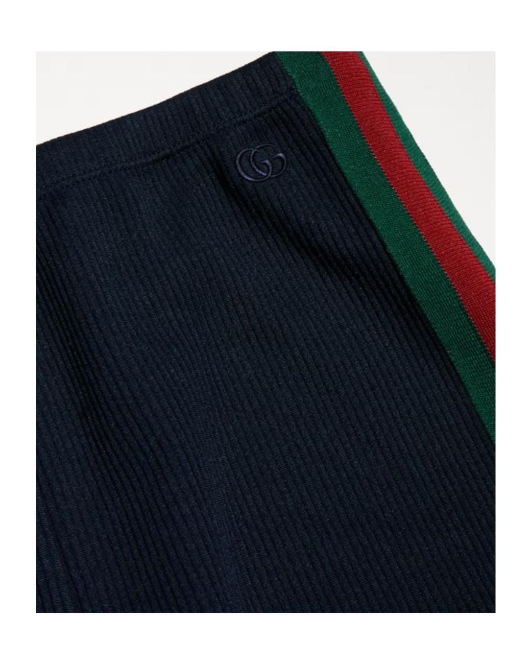Gucci Blue Side-Stripe Cropped Pants