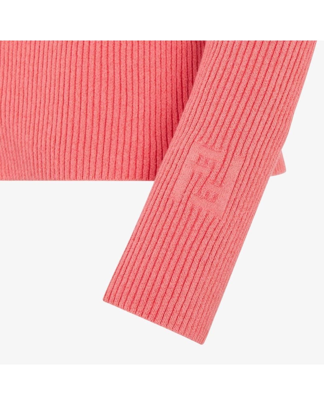 Fendi Pink Buttoned Long-Sleeved Cardigan