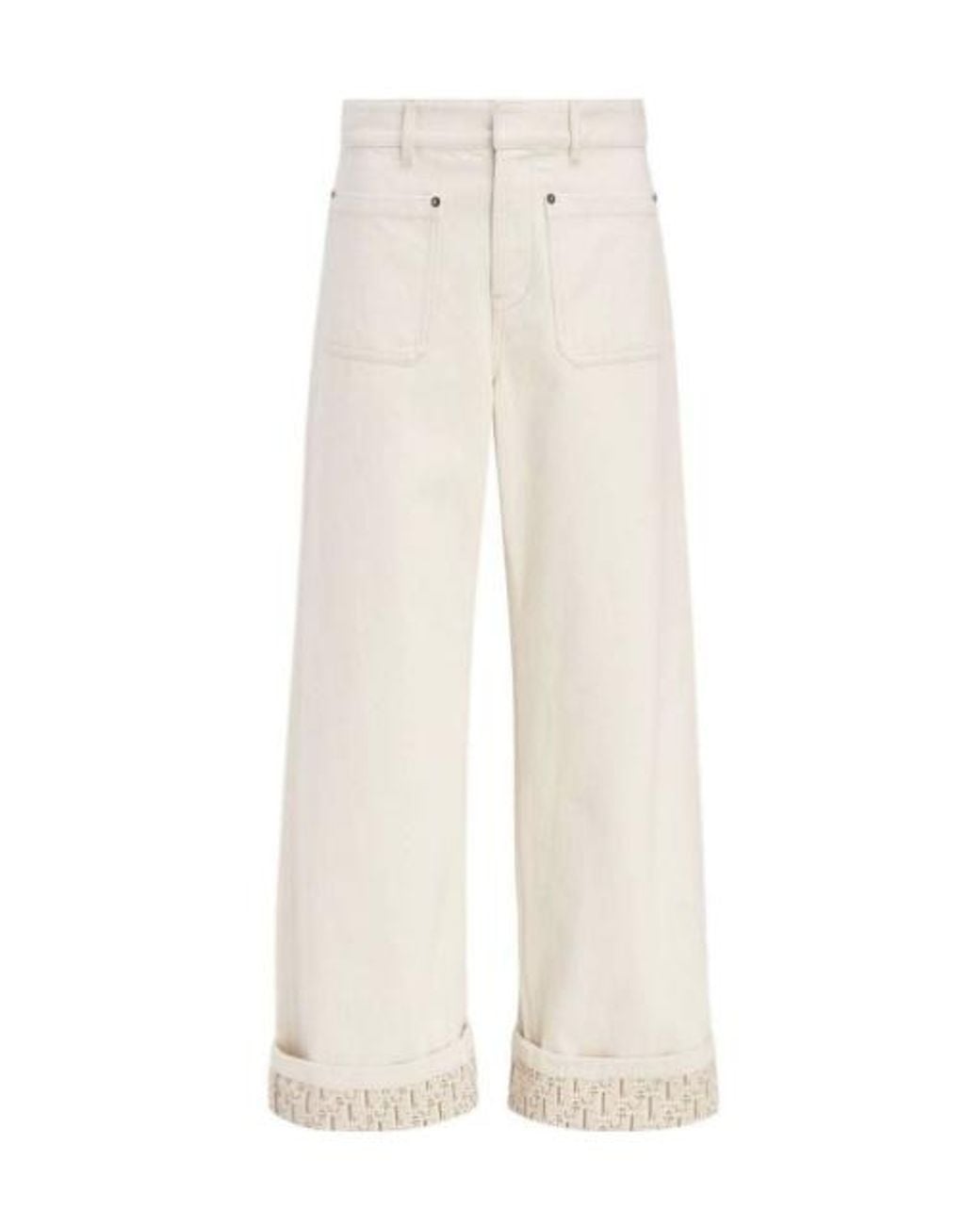 Dior White Flared Jeans