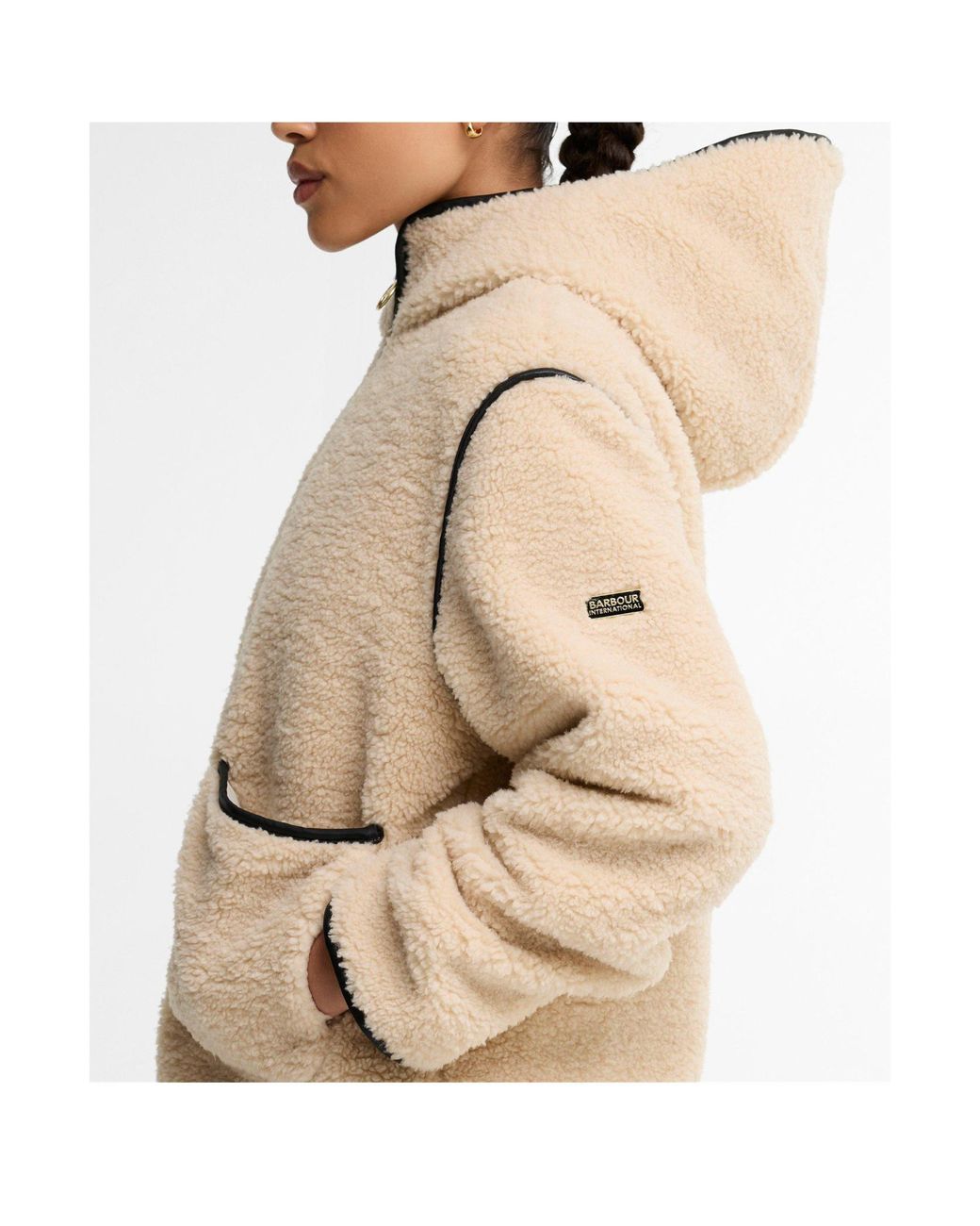 Barbour Natural Zip-Up Hooded Jacket