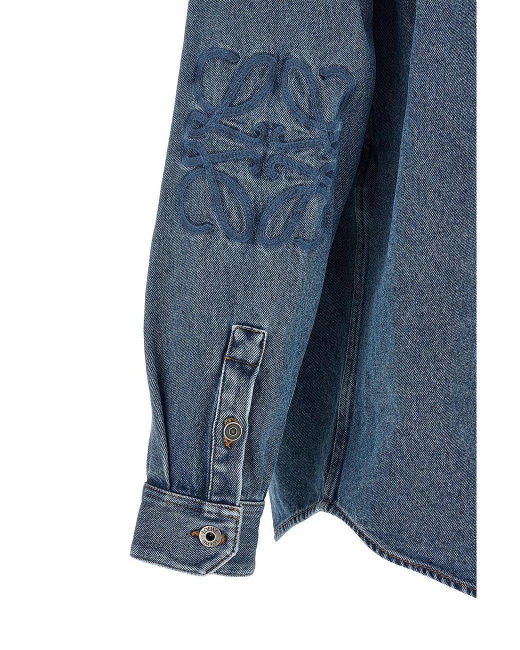Loewe Blue Anagram Overshirt for men
