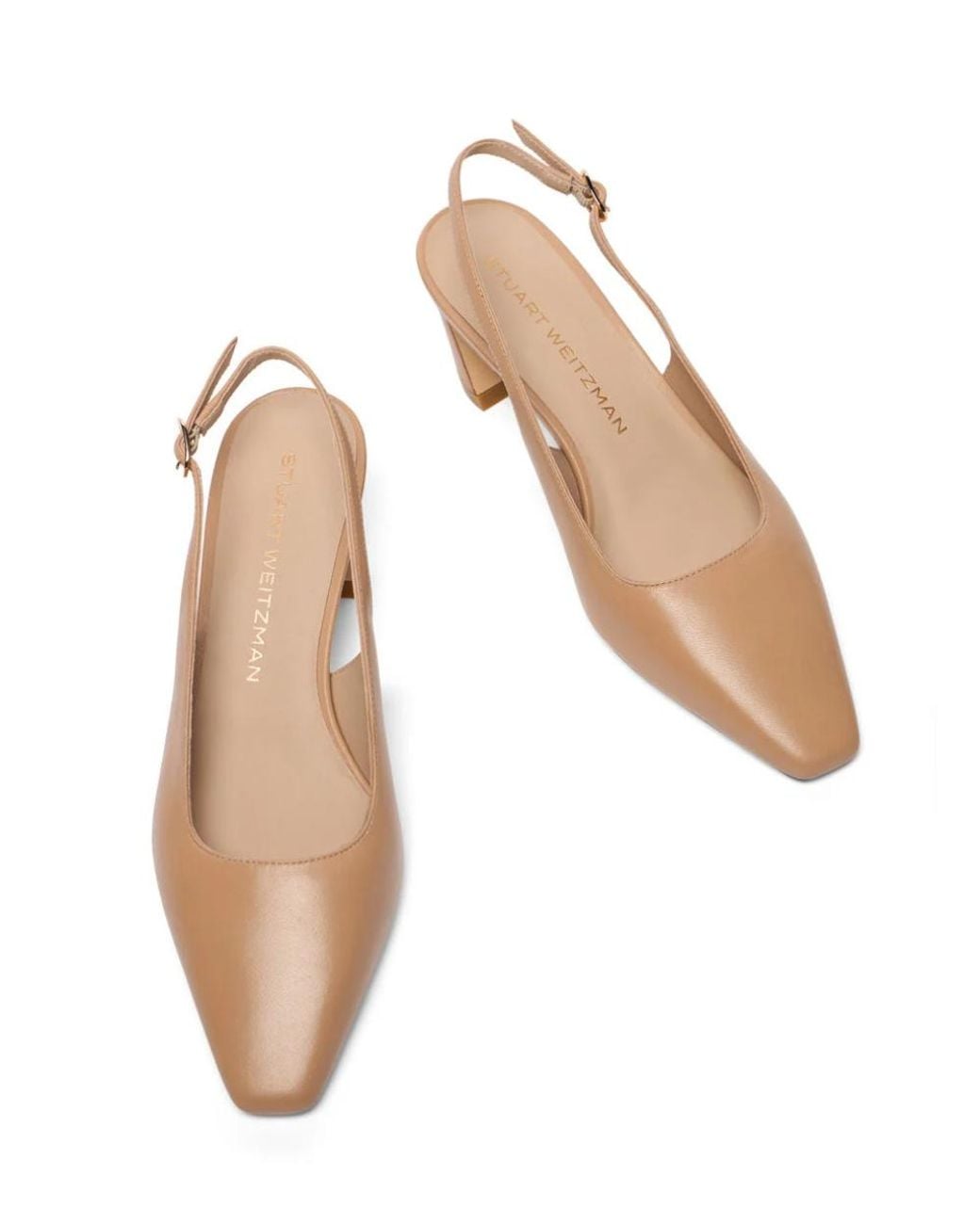 Stuart Weitzman Natural Stassi Slingback 50
