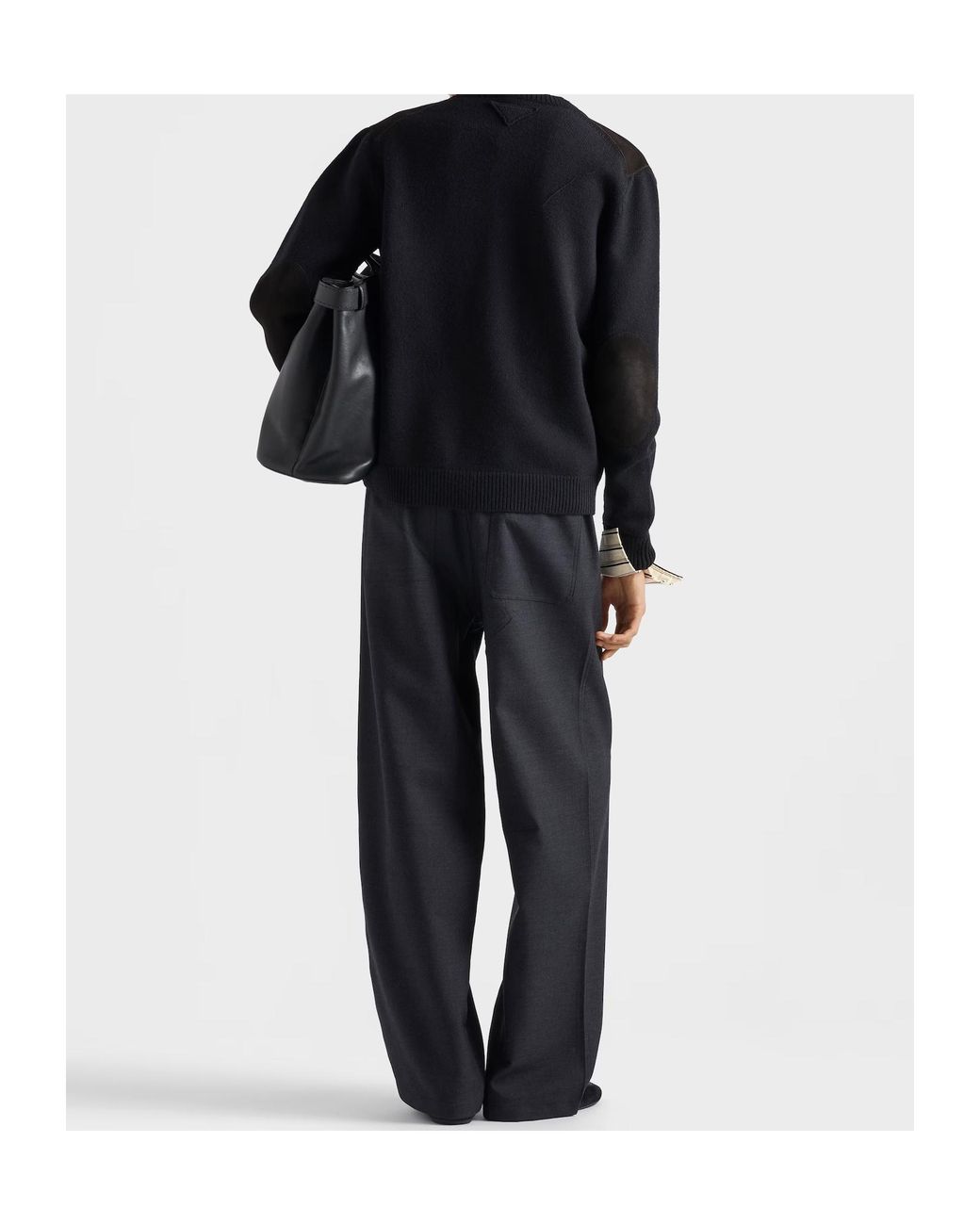 Prada Blue Wool Pants for men