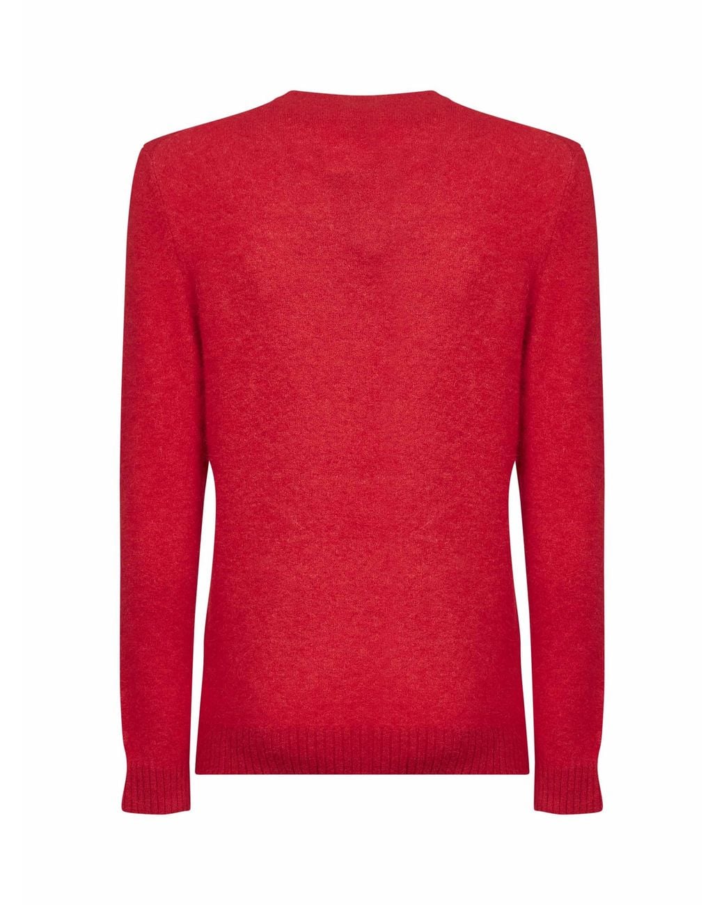 Mc2 Saint Barth Red Ribbed Crewneck Jumper for men