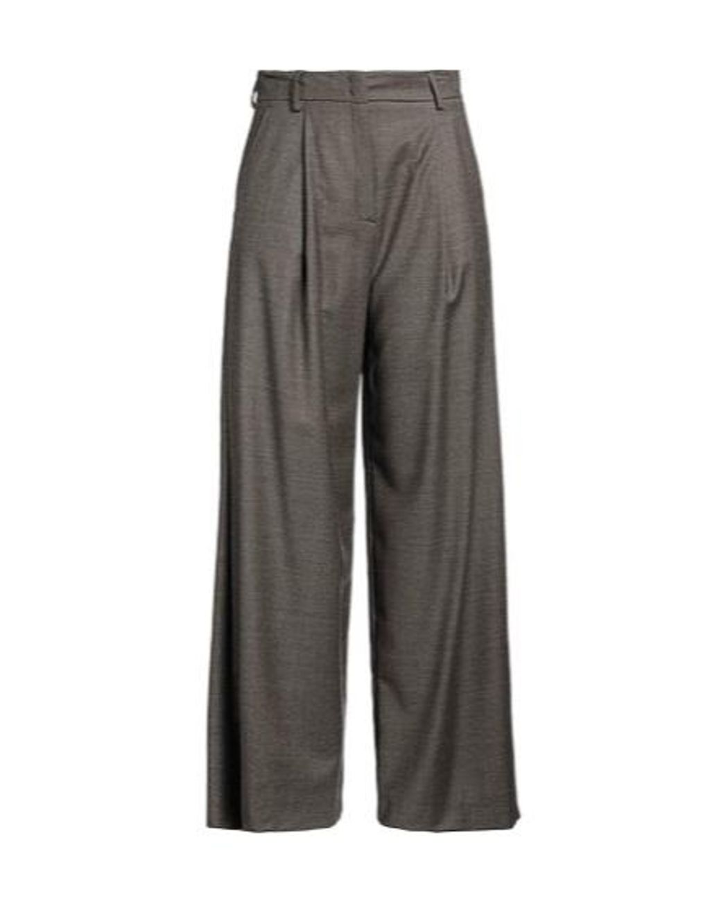 Weekend by Maxmara Gray Loose Checked Trousers