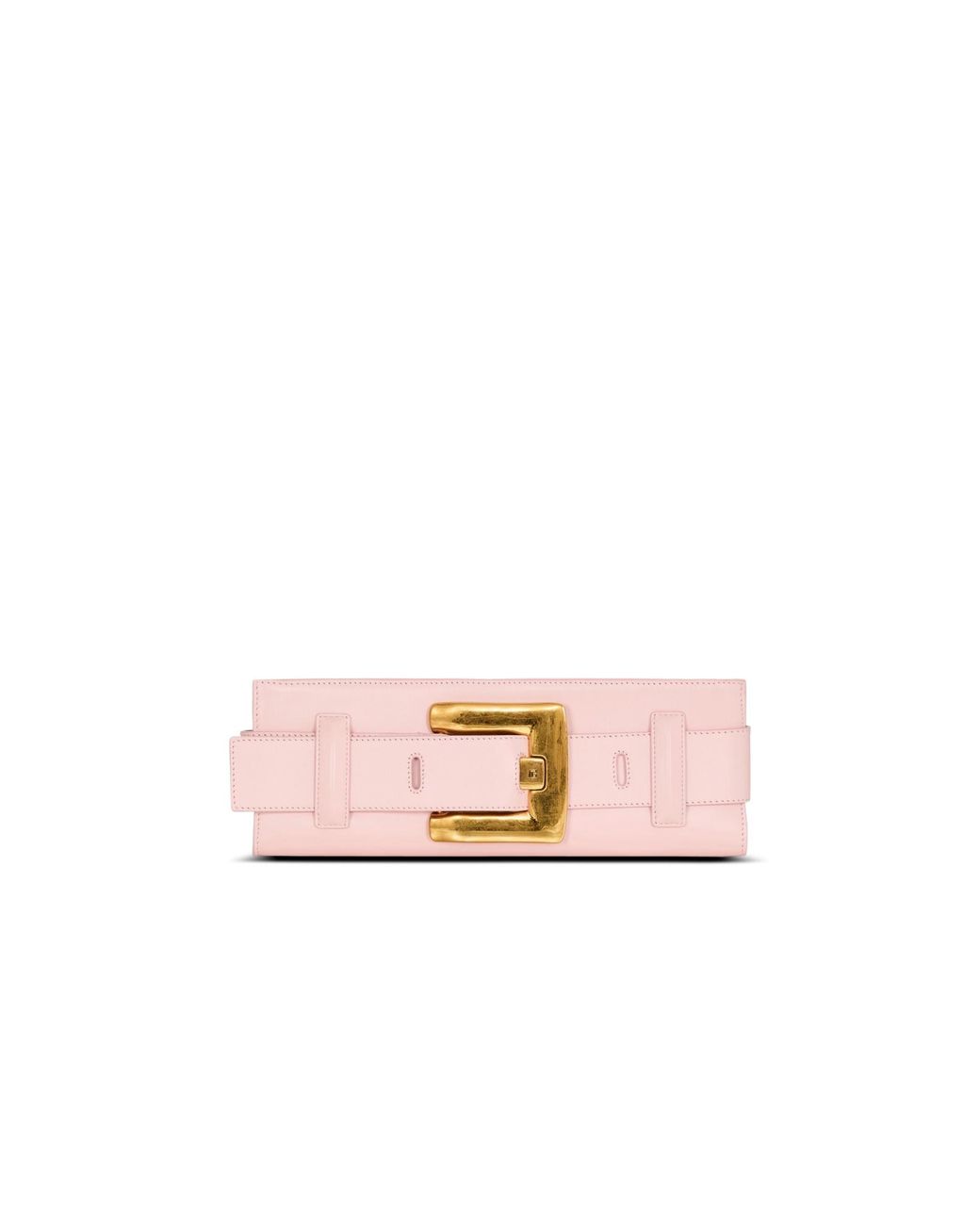 Balmain Pink Anthem Smooth Leather Clutch