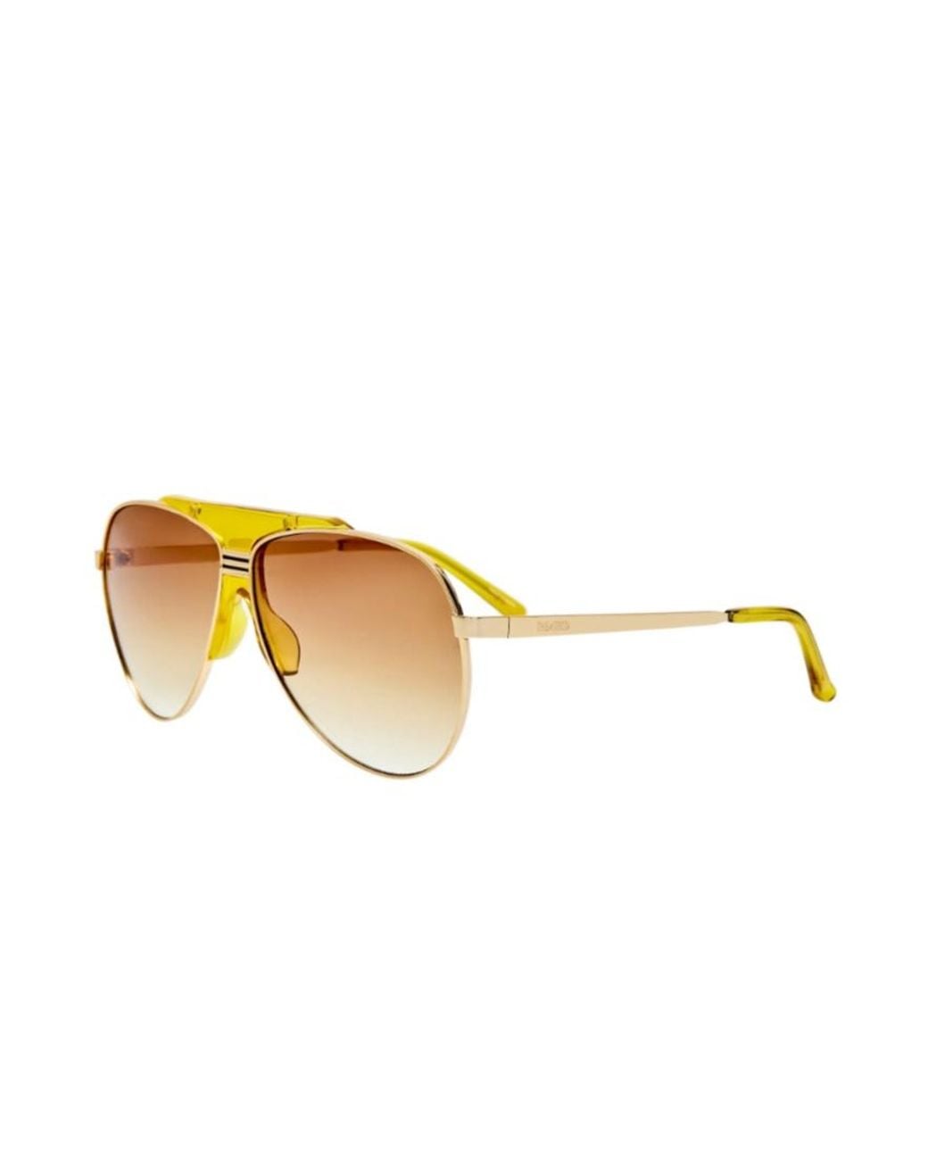 Linda Farrow Metallic Aviator Sunglasses
