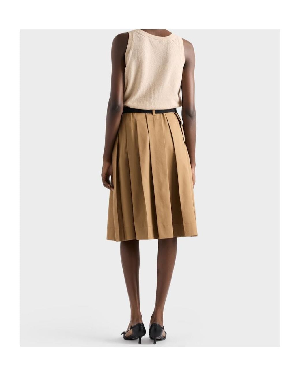 Prada Brown Gabardine Skirt