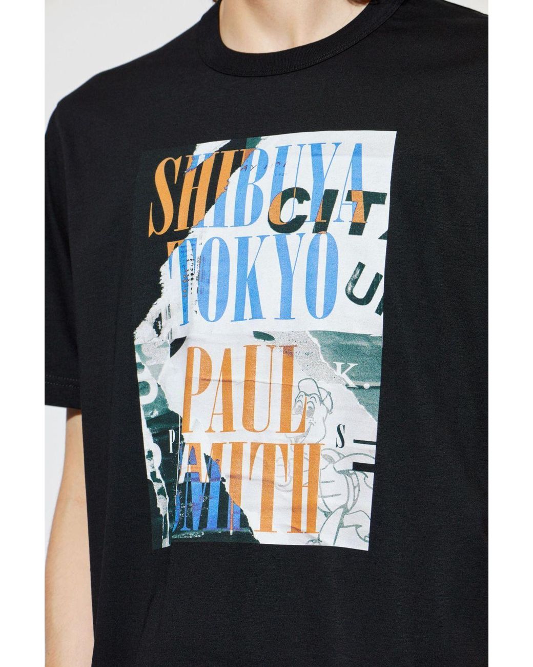 Paul Smith Black Ps Paul Smith Shibuya Tokyo Print T-Shirt for men