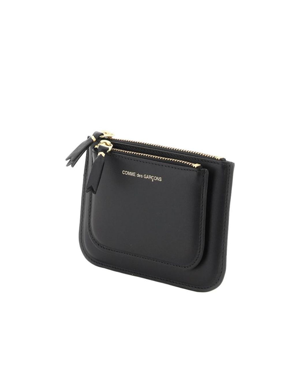 Comme des Garçons Black Comme Des Garçons Wallet Logo-Printed Zipped Wallet for men