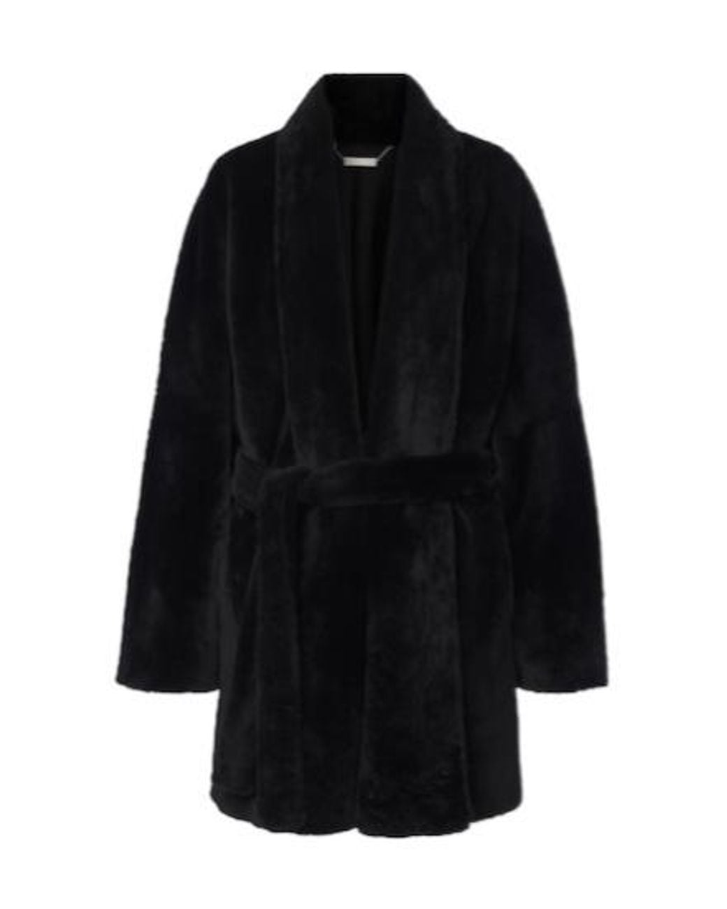 Nour Hammour Black Raquel Shearling Coat