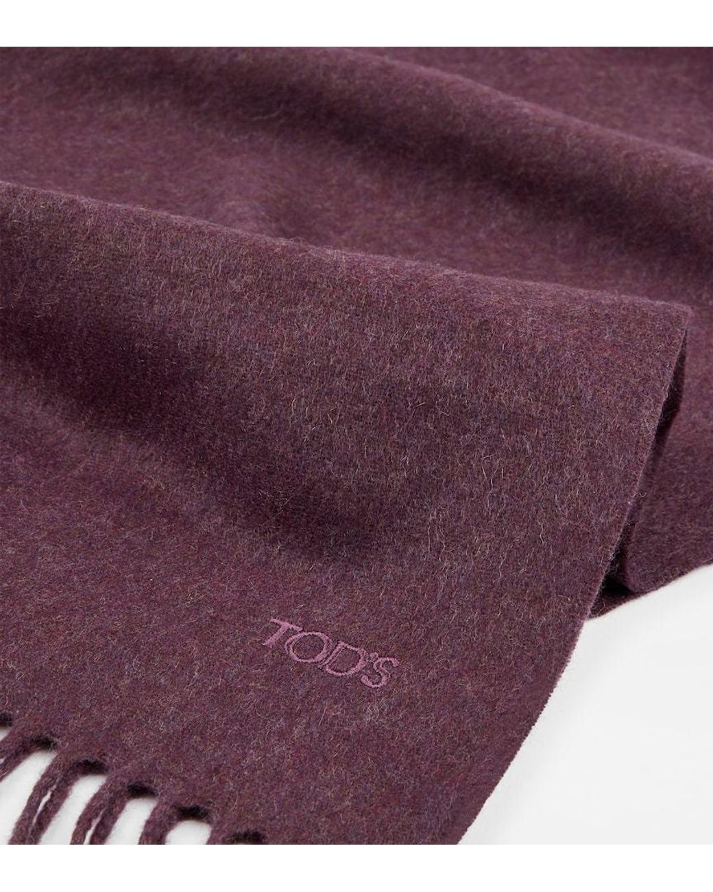 Tod's Purple Cashmere Scarf for men
