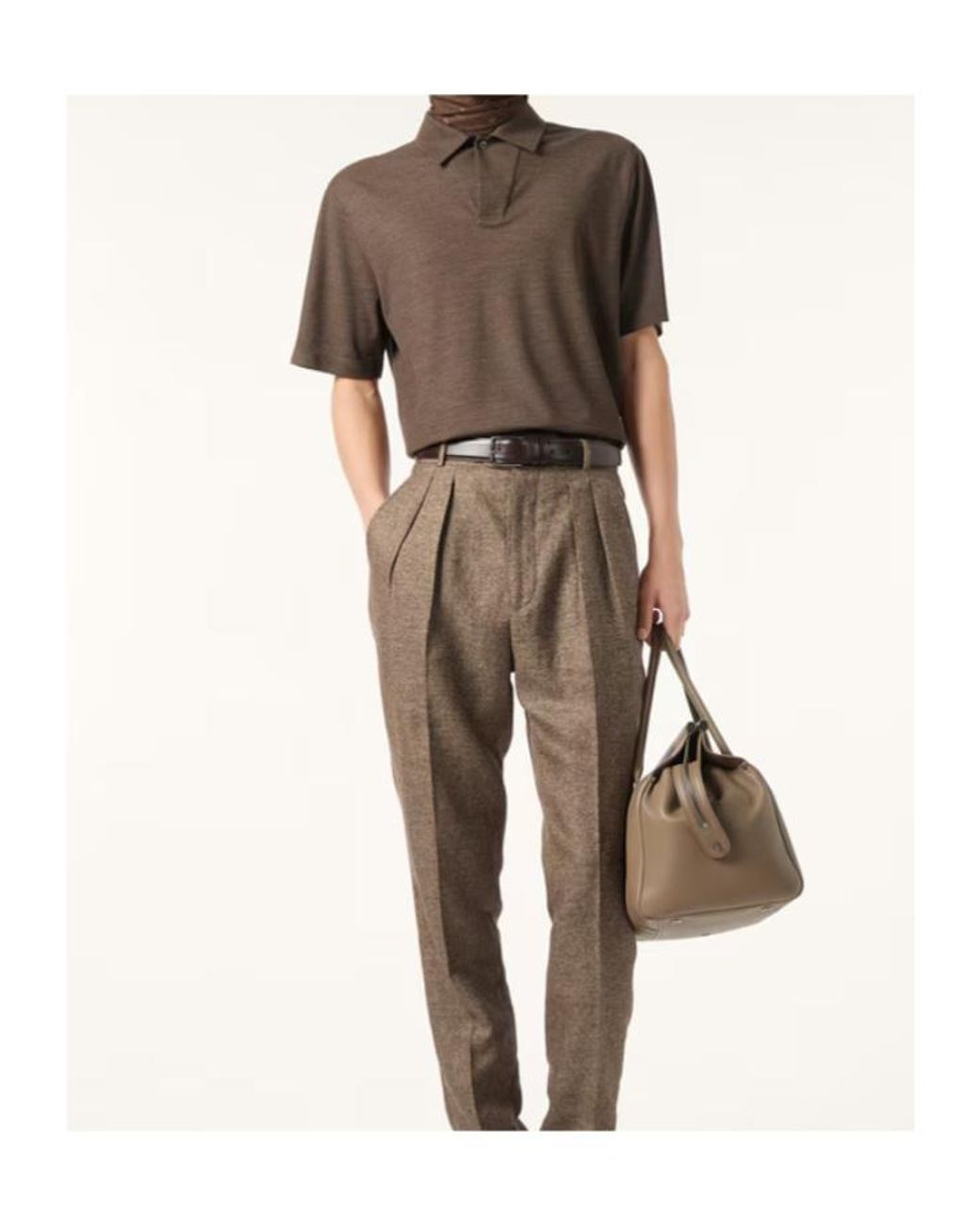 Loro Piana Brown Colmegna Polo Shirt for men