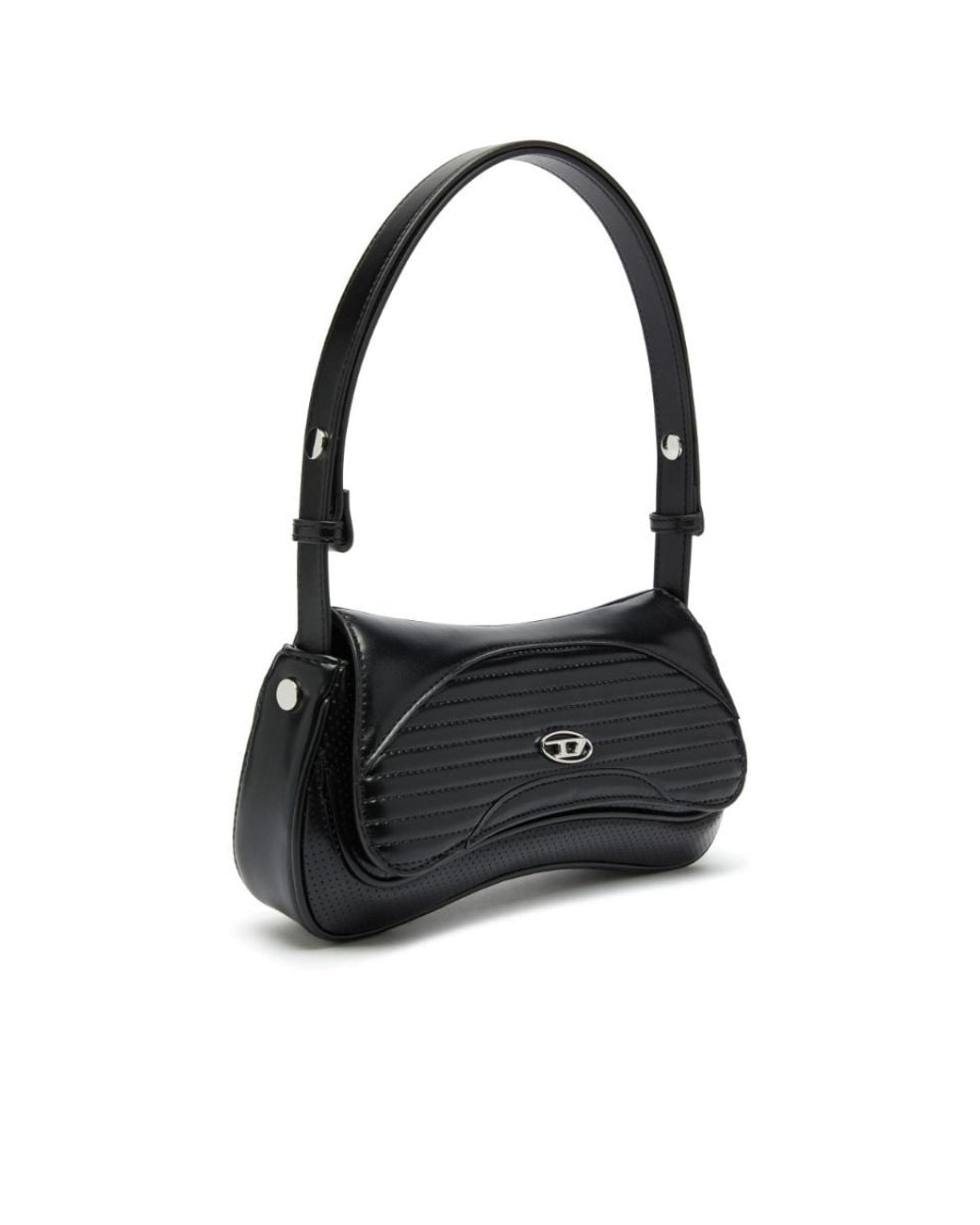 DIESEL Black Play Quilted Shoulder Bag