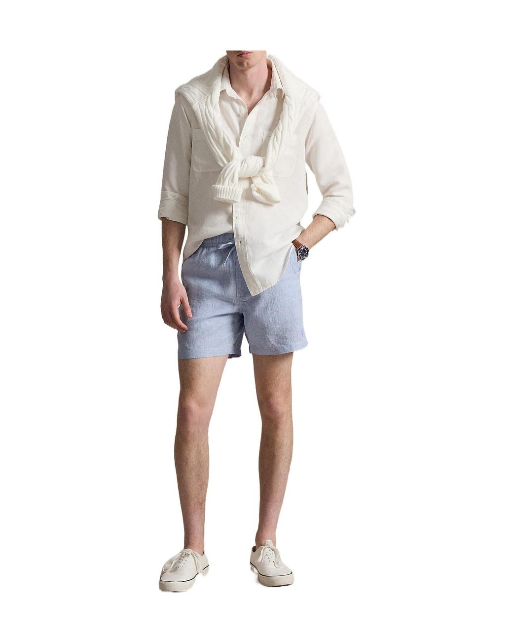 Polo Ralph Lauren Blue Woven Tracksuit Shorts for men