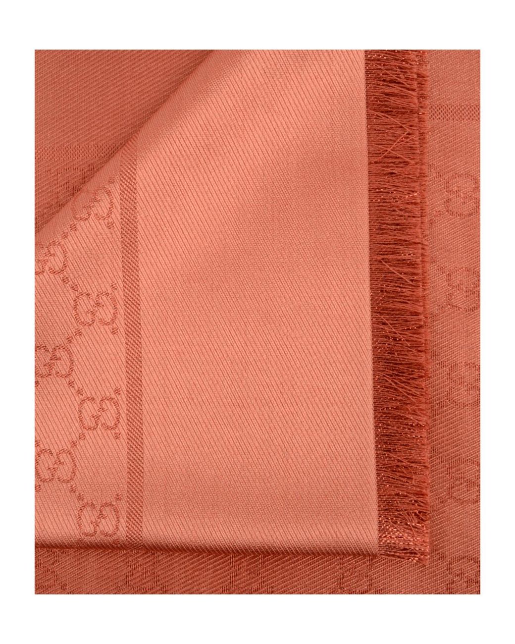 Gucci White Gg Frayed Scarf