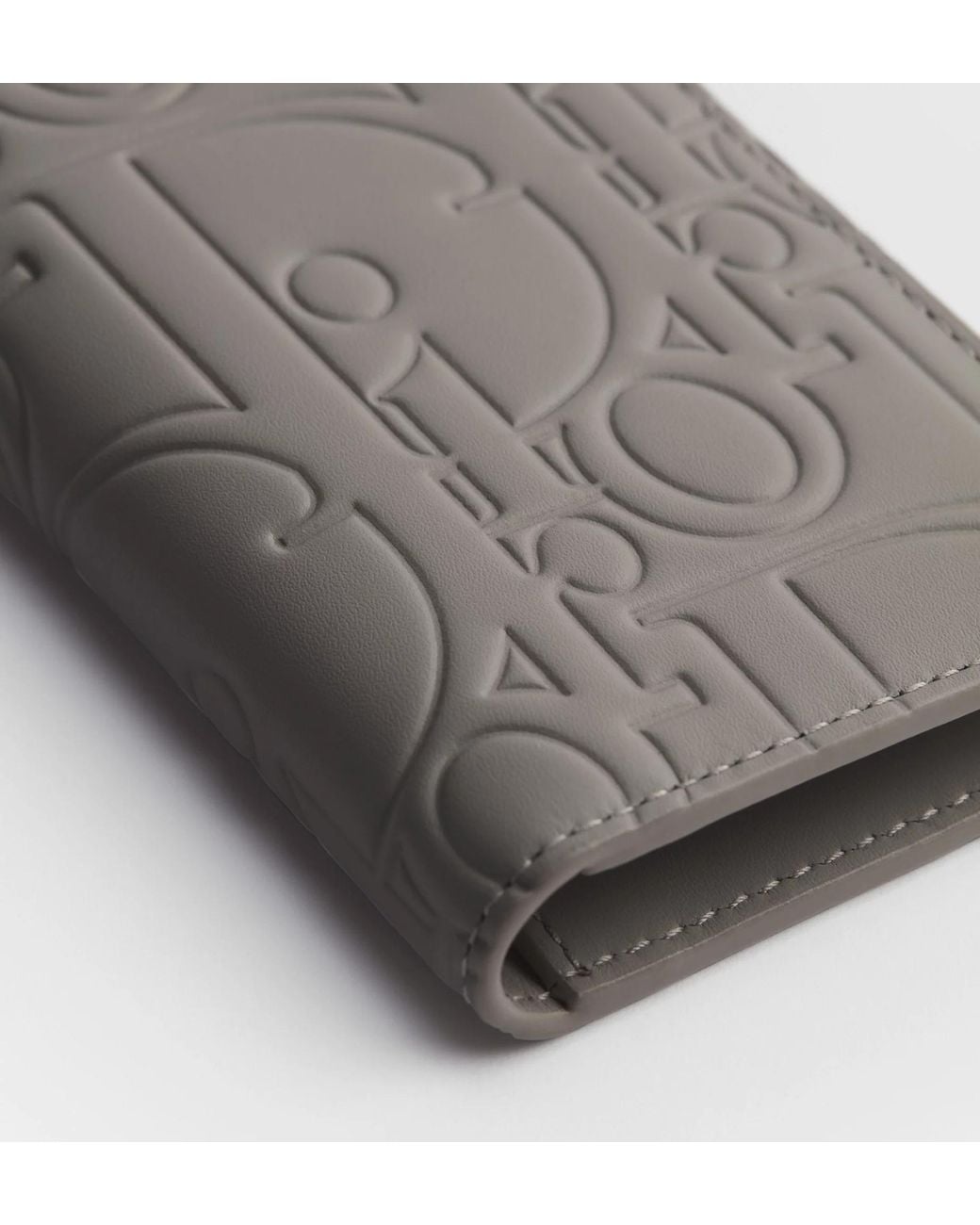 Dior Gray Bifold Card Holder for men