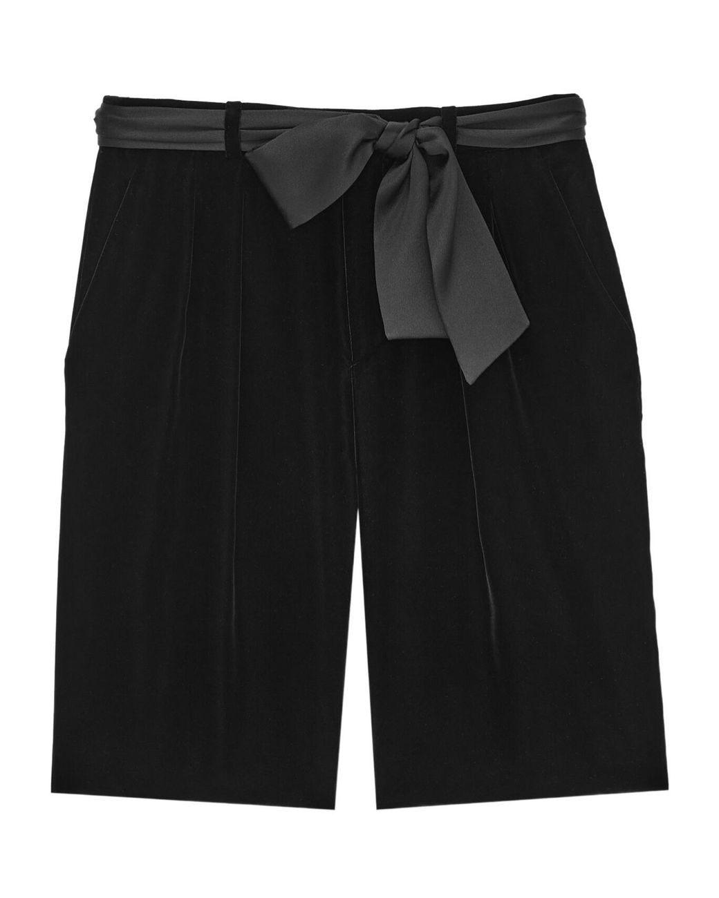 Saint Laurent Black Belt-Loop Shorts