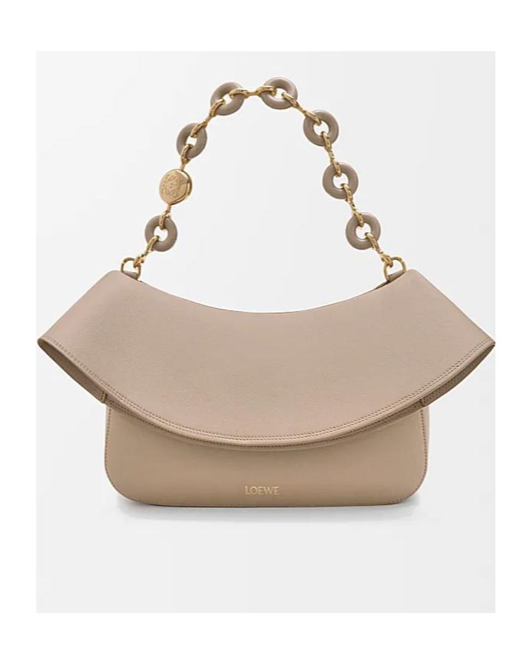 Loewe Natural Medium Leather Ola Shoulder Bag