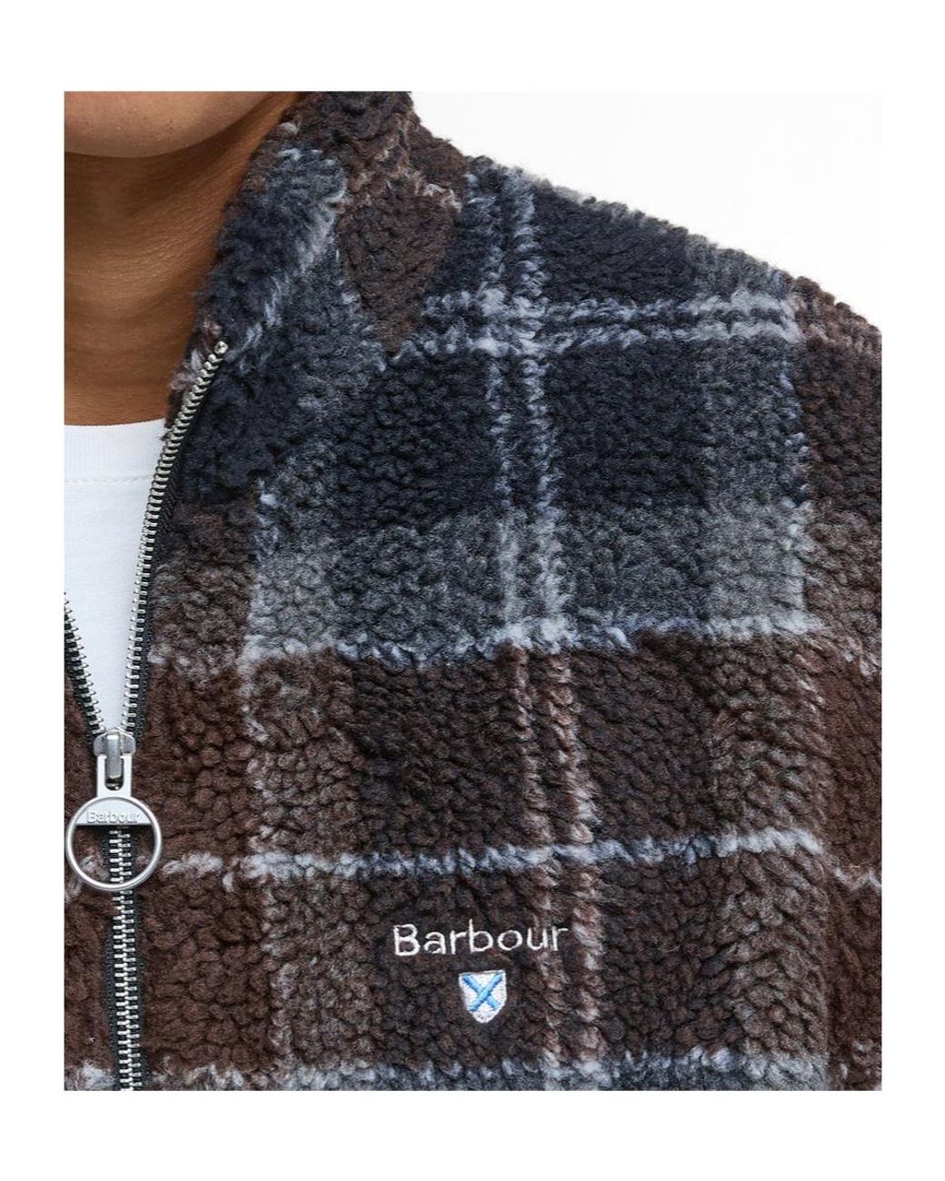Barbour Black Tartan Check-Patterm Jacket for men