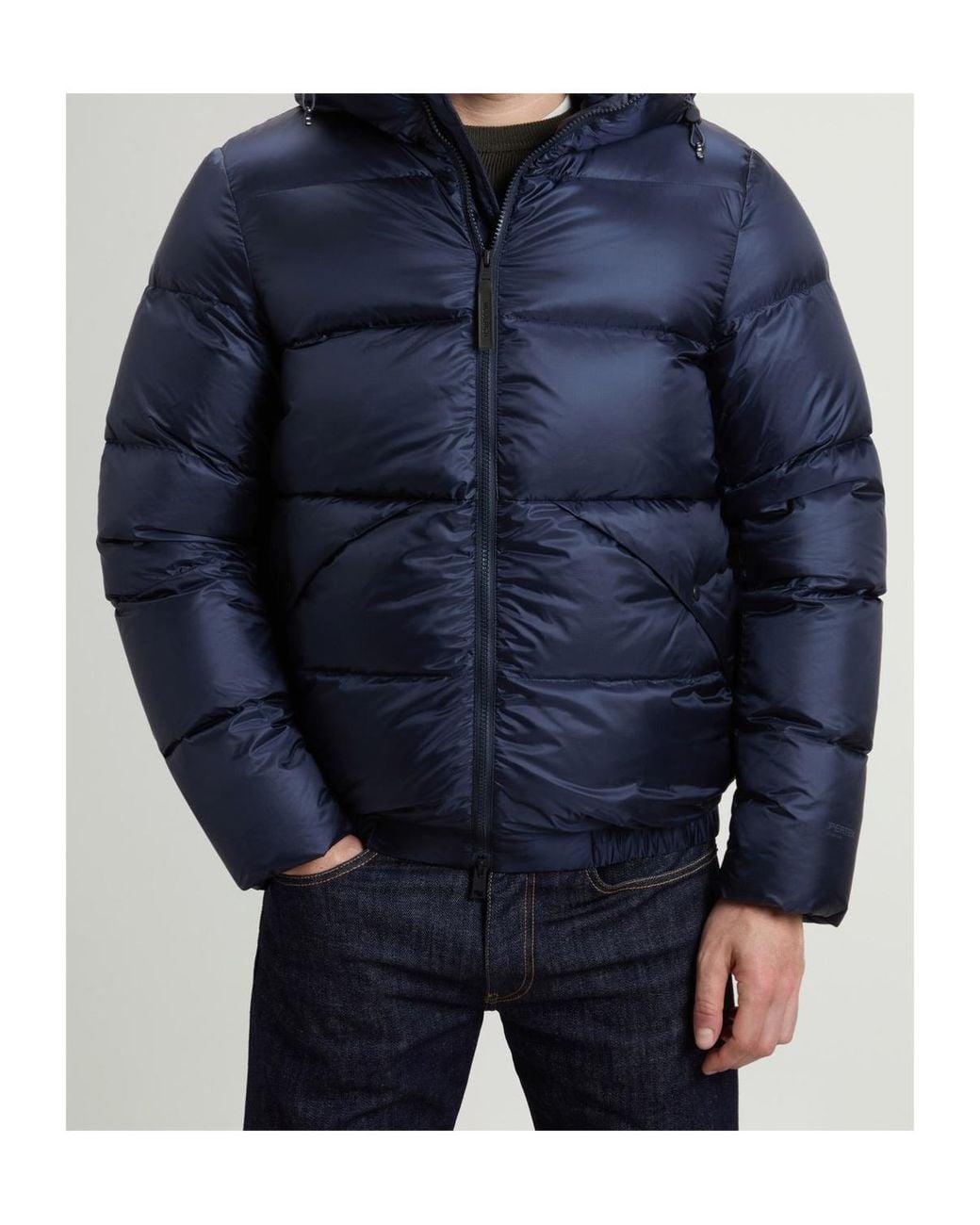 Woolrich Blue Pertex Quilted Jacket for men