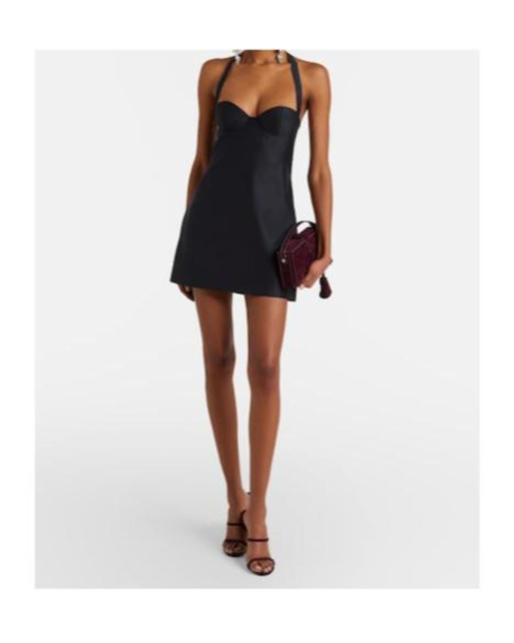 Magda Butrym Black Halterneck Wool-Blend Bustier Dress