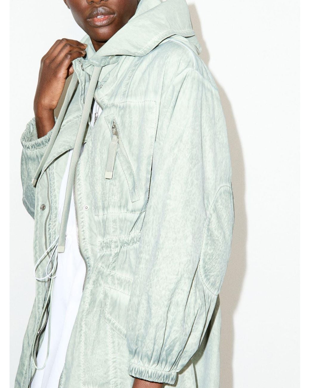 MAX&Co. Gray Lightweight Nylon Parka