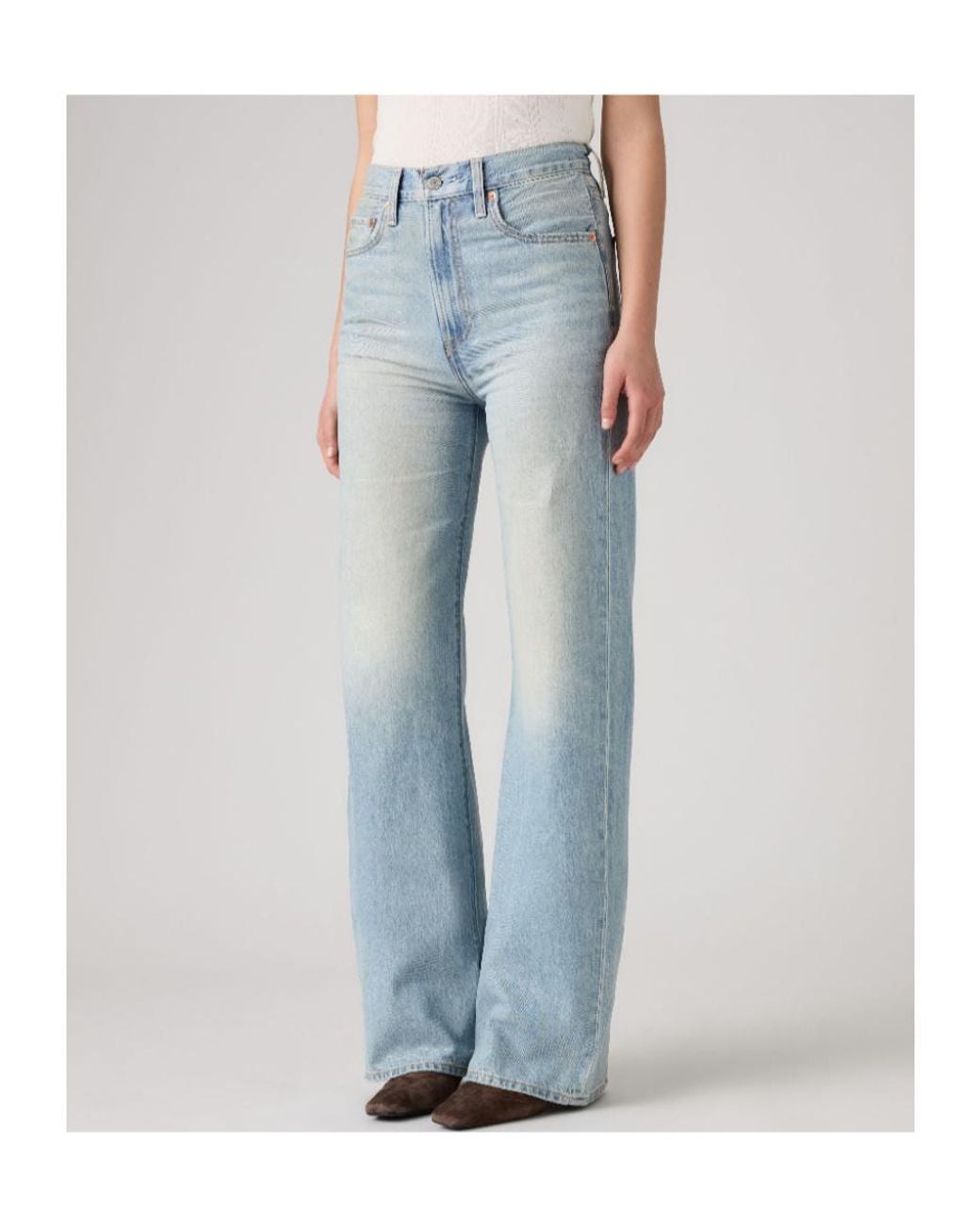 Levi's Blue Ribcage Wide Leg Jeans