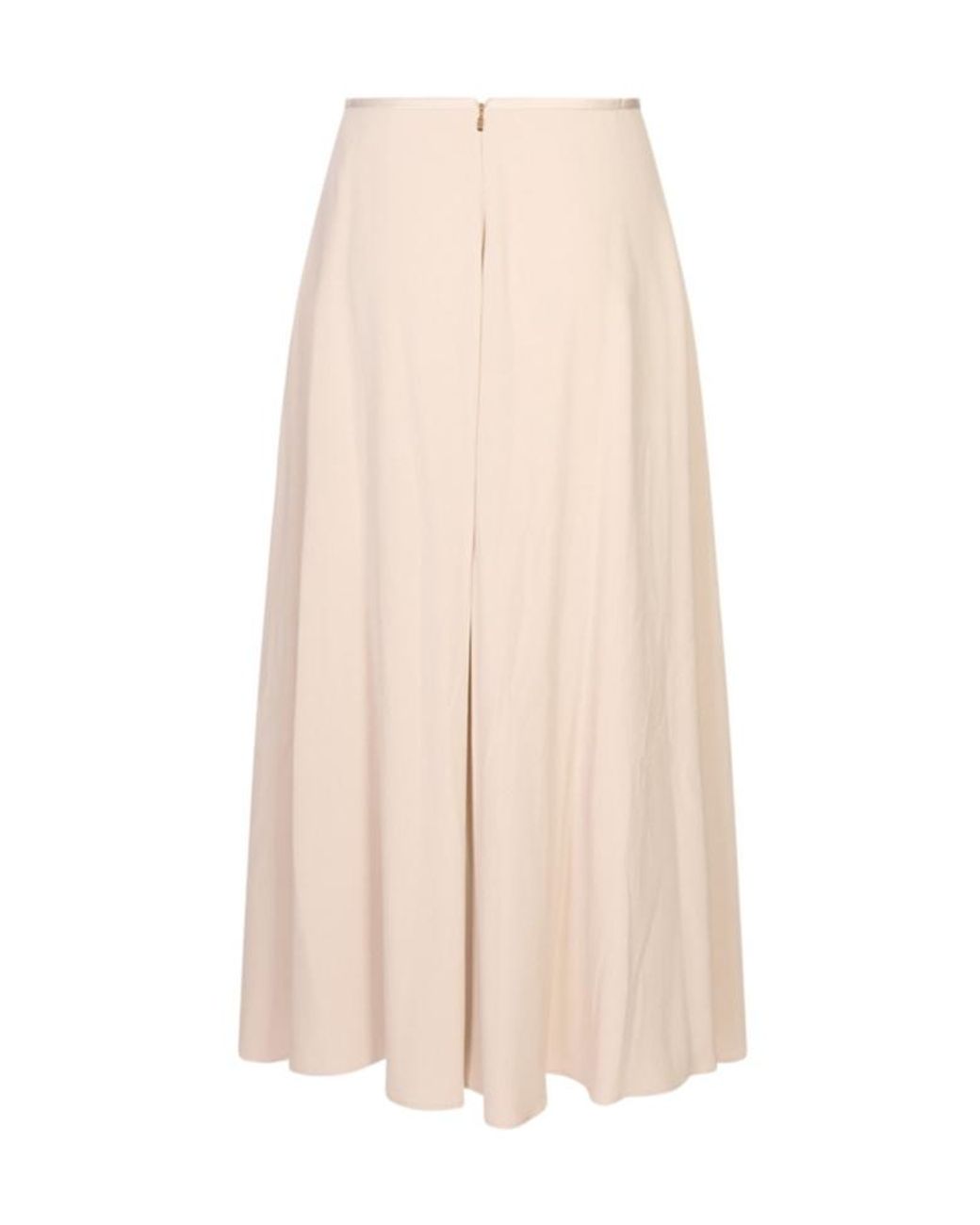 Agnona Natural High-Waisted Flared Midi Skirt