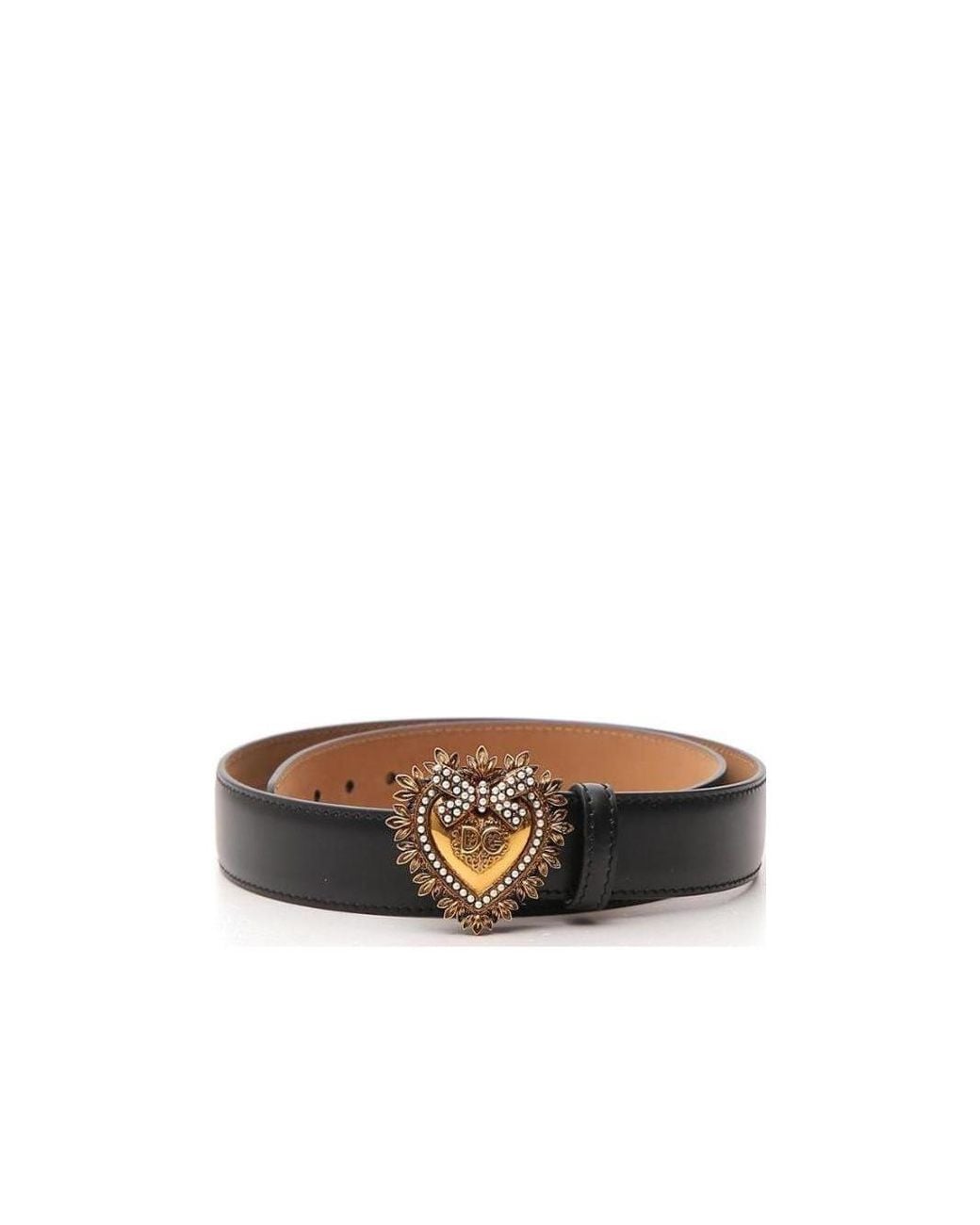 Dolce & Gabbana White Devotion Buckle Belt
