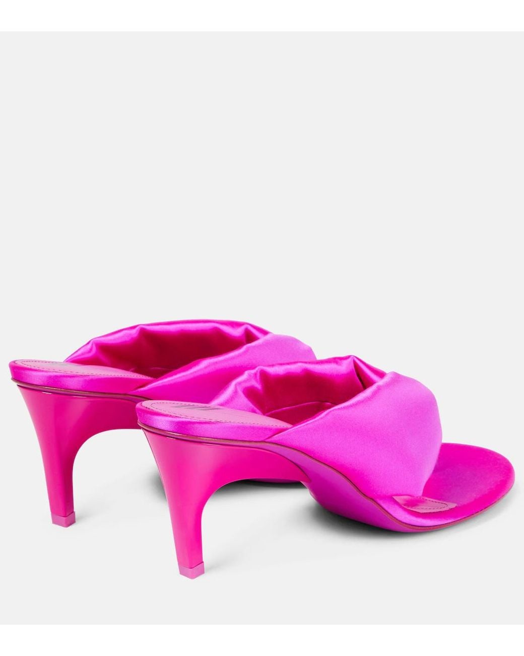 The Attico Pink Rem Satin High-Heeled Sandals
