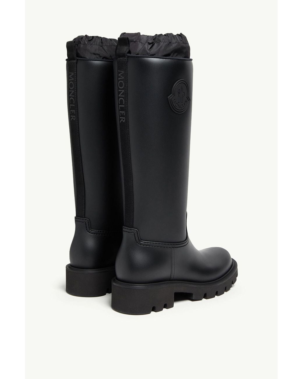 Moncler Black Kickstream High Rain Boots