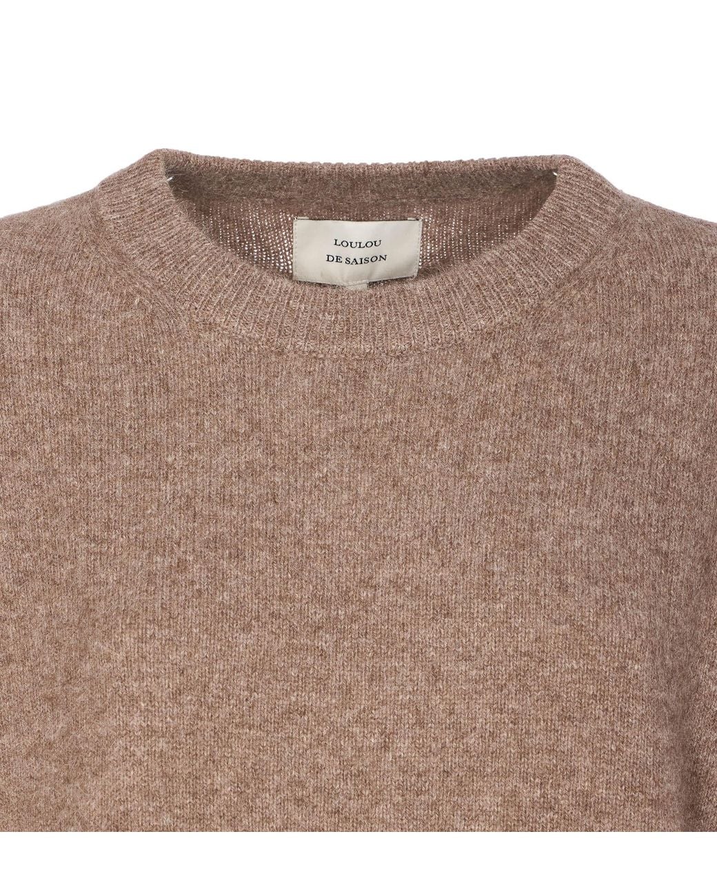 Loulou de Saison Brown Tristan Ribbed Sweater